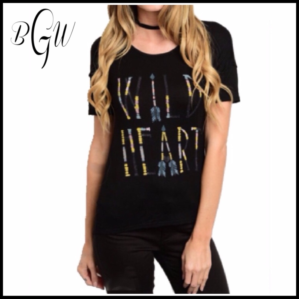 5⭐️Boho Black Graphic Tee